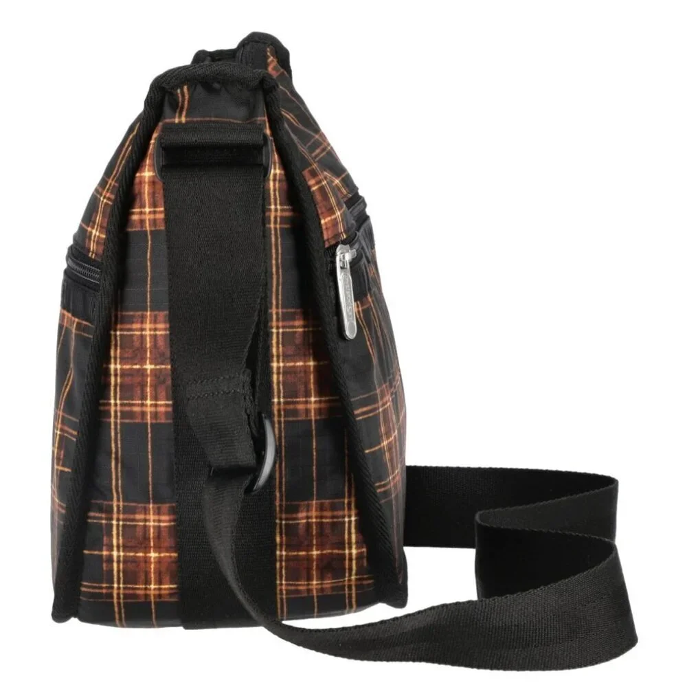 NEW Le Sportsac Classic Hobo in Black and Yellow Classic Tartan Plaid
